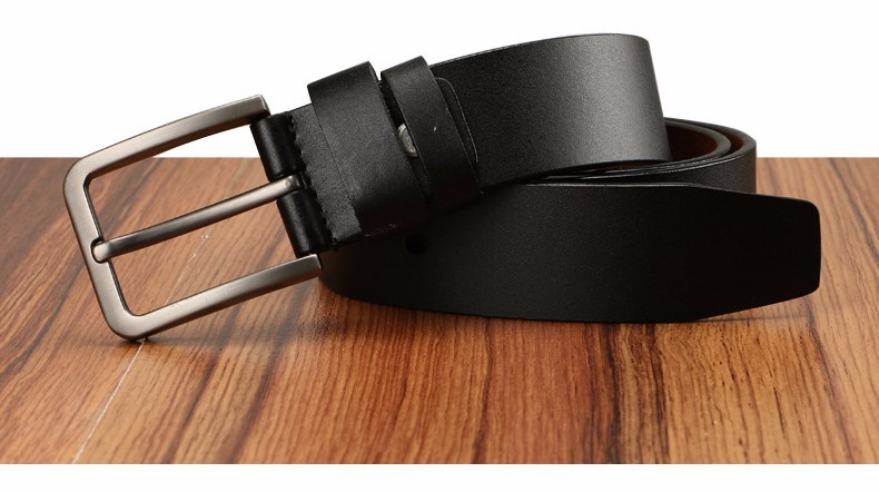 Ремінь чоловічий шкіряний класичний CETIRI (чорний), фото 1