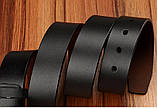 Ремінь чоловічий шкіряний класичний CETIRI (чорний), фото 4