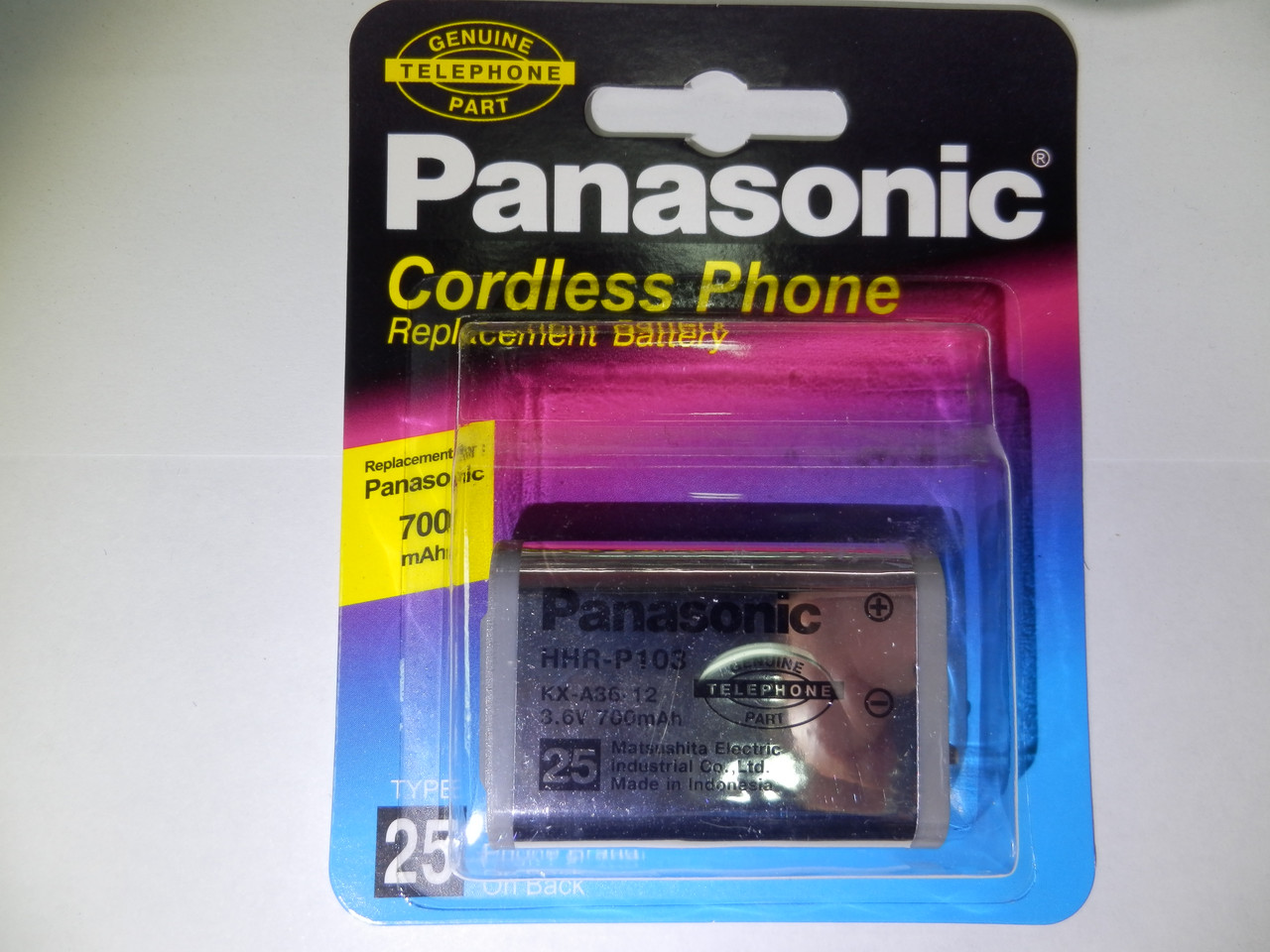 Акумулятор до стаціонарного телефону Panasonic HHR-P103 ( KX-A36-12 3,6 v 700mAh ) (TYPE 25), фото 1