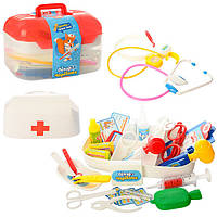 Детский игрушечный набор доктора M 0460 U/R, 34 предмета, свет, в чемодане