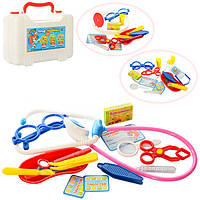 Детский игрушечный набор доктора, 3 вида (14-16 предметов), в чемодане