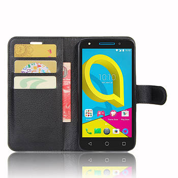 Чохол-книжка Litchie Wallet для Alcatel U5 5044D / 5047D Чорний