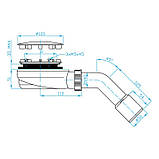 Сифон SLIM для душового піддона (чорний) із сухим закривом, ультра плоский наднизький., фото 8