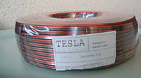 Аккустический кабель Tesla red/black биметалл 2X0.35MM2 100M/бухта