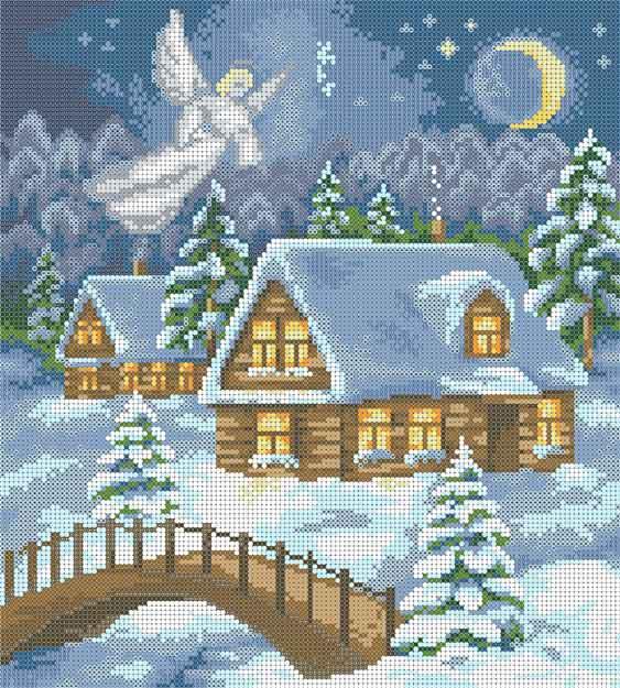 Схема для вишивання бісером Зимова казка БІС3-153 (А3), фото 1