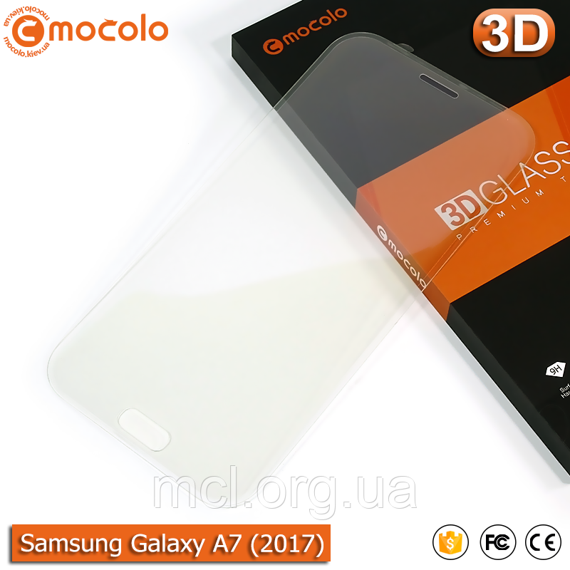Захисне скло Mocolo Samsung Galaxy A7 (2017) 3D (Clear)