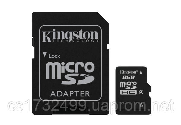 Карта памяти Kingston MicroSDHC 8 Gb class 4 (SDC4/8GB)