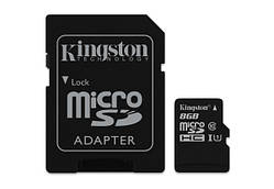 Карта памяти Kingston microSDHC UHS-I 8 Gb сlass 10 (SDC10/8GB)