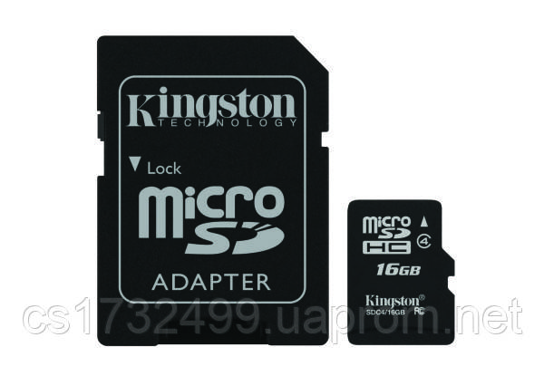 Карта памяти Kingston MicroSDHC 16 Gb class 4 (SDC4/16GB)