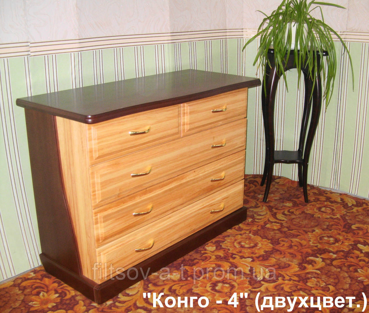 Комод деревянный для спальни от производителя "Конго - 4" - фото 3 - id-p80988045