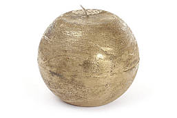Декоративна свічка у формі кулі 12 см, колір - золото, час горіння - 40 год,