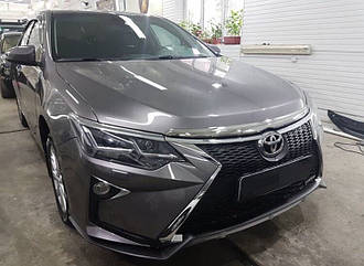 Передній бампер тюнінг Toyota Camry V55 2015-2017 р.в. стиль Lexus