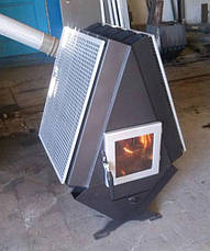 Піч для дому Turbina-500 LuxTerm зі склом і кожухом (сталь 3 мм), фото 3