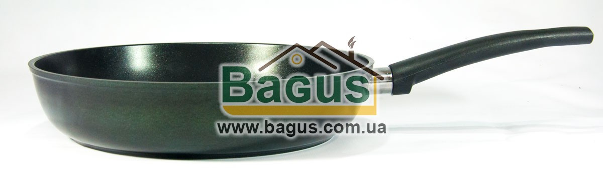 Сковорода (d-28 см, h-6 см) з антипригарним покриттям без кришки (зелена) "Атлас" Біол (2813PZ)