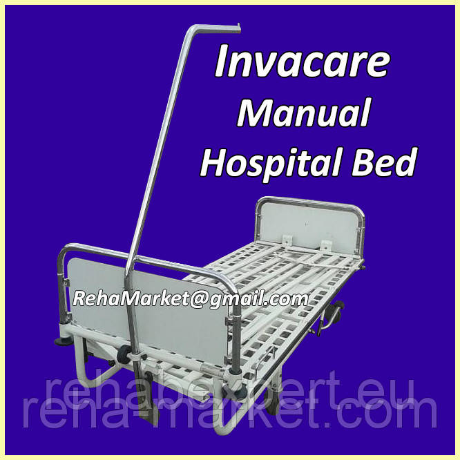 Hospital Bed Надійна Металева ліжко з мануальним приводом для лікарень і приватних клінік.