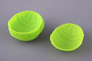 Набір форм для кексів 7х5 см. Пасхальні яйця зелений