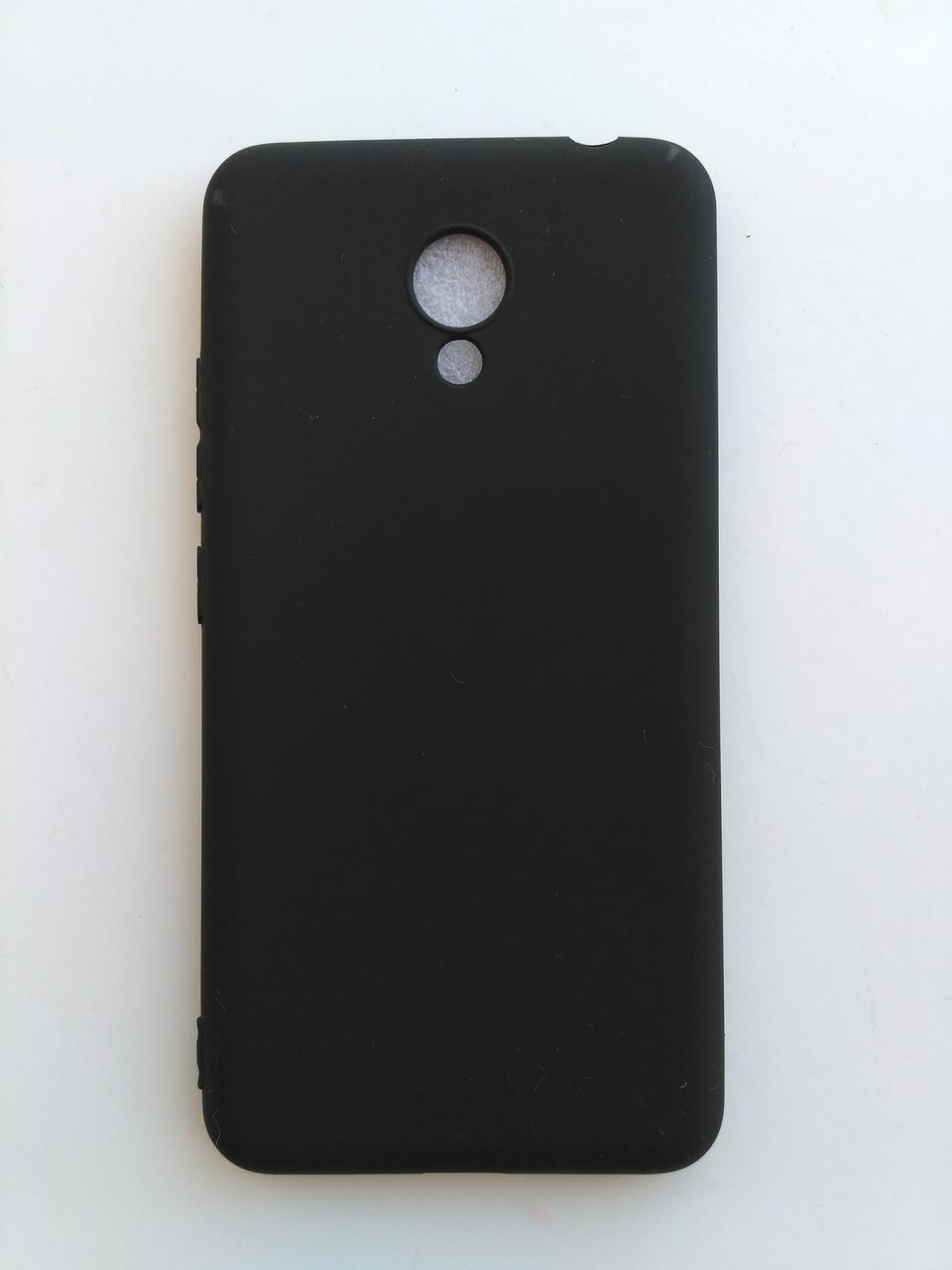 Силіконовий чохол для Meizu M5c чорний матовий Чорний 1458P, фото 1