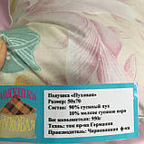 Подушка пухова 50х70 (90% пуху) Чорницька ф-ка, фото 4