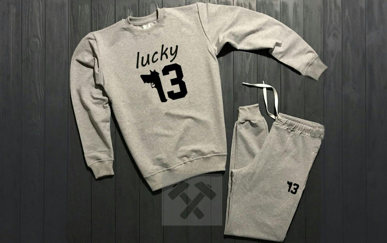 Теплий спортивний костюм Nike "Lucky 13", найк сірий