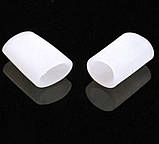 Силиконовий чохол (напальчник) для пальців ніг, білий колір, компл. 2 шт., фото 3
