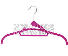 Плічка флоковані (бархітні, велюрові) колір рожевий, довжина 41 см, ширина плеча 0.5 см