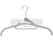 Плічка флоковані (бархітні, велюрові)  сірого кольору, довжина 41 см, ширина плеча 0,5 см