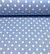 Бавовняна тканина польська білий горох на блакитному 10 мм (1 см) No404, фото 4