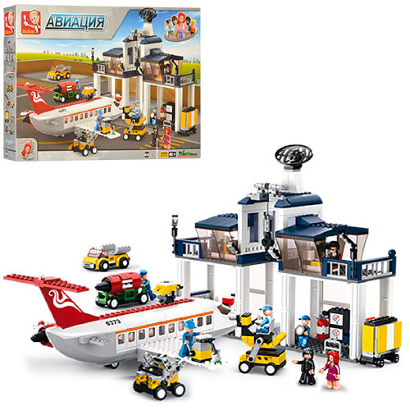 Конструктор SLUBAN M38-B0373 Авіація, аеропорт, літак, фігурки, фото 1