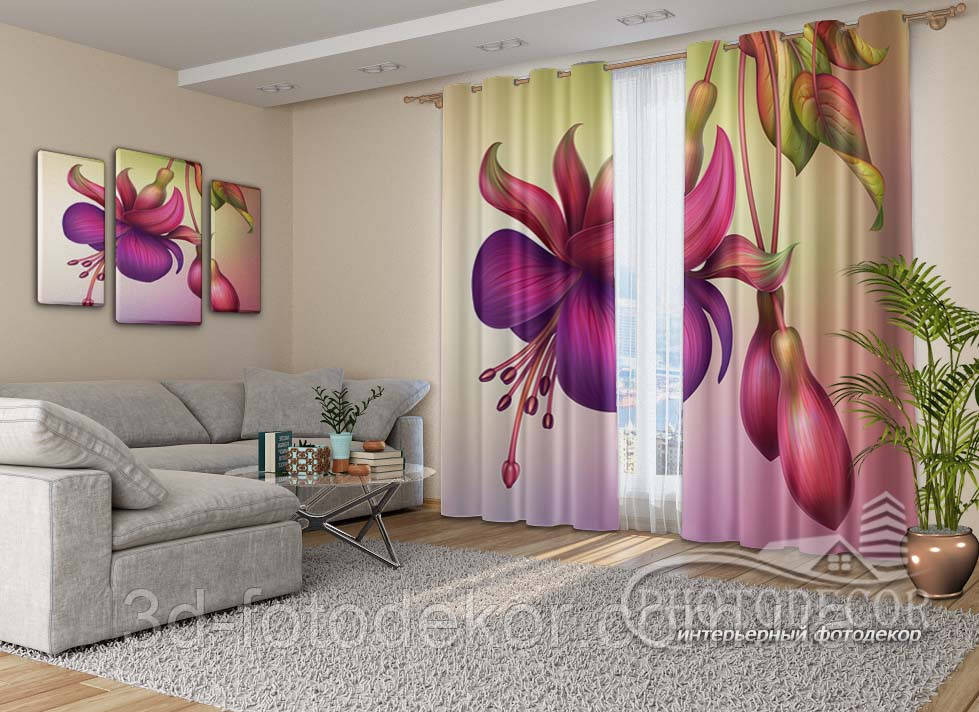 Фото Штори на люверсах "Квітка", фото 1