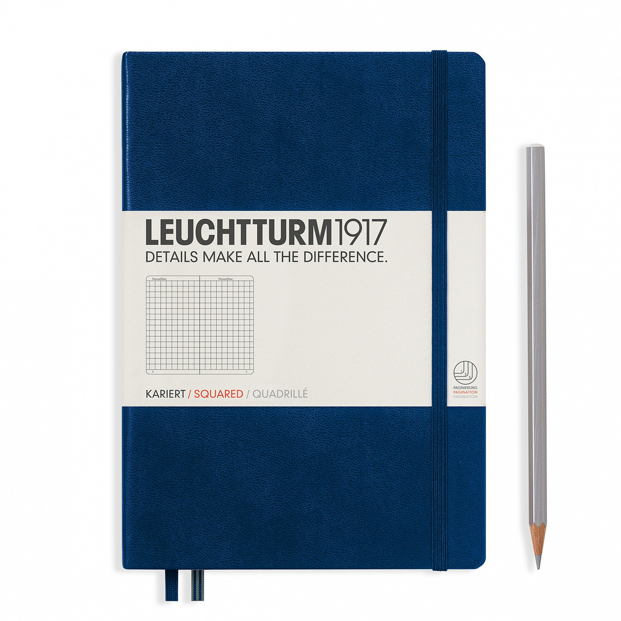 Блокнот Leuchtturm1917 середній А5 Темно-синій в лінію 14,5х21 см (342922)