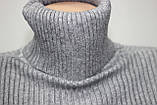 Жіночий базовий теплий гольф у рубчик сірий Кофта жіноча, фото 4