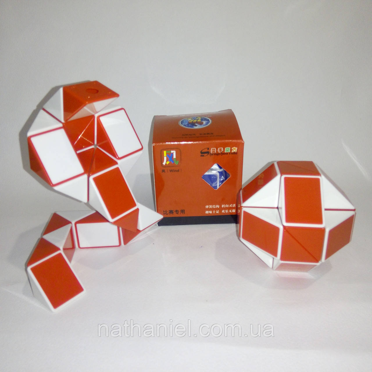 Змійка Рубіка Shengshou Wind червона (покращений, пружинний механізм), фото 1