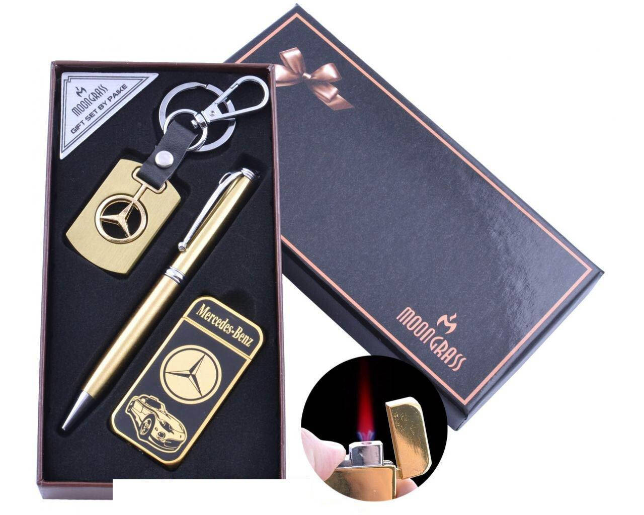 

Подарочный набор брелок/ручка/зажигалка Mercedes-Benz (Турбо пламя) ST-5642B