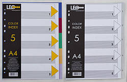 Роздільник сторінок пластиковий А4 (5 розділів) L3565 490587 Datum