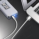 Електроімпульсна запальничка USB два режими полум'я в подарунковій упаковці LG-172B, фото 8