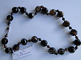 Намисто з темного "тигрового" агата, фото 2