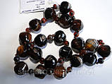 Намисто з темного "тигрового" агата, фото 4