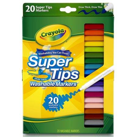 Дитячі фломастери Super Tips Washable у наборі 20 кольорів, Crayola (Крайола)