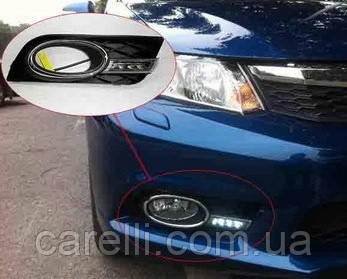 DRL штатные дневные ходовые огни LED- DRL для Honda Civic хетч 2012+ - фото 6 - id-p601741834