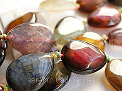 Прикраса з тонованого агата "кракле"