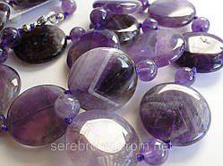 Намисто "Аметист монетки" екстра класу