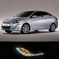 DRL штатные дневные ходовые огни LED- DRL для Hyundai Accent 2011+