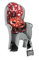 Комплект велокрісло дитяче Hamax Kiss сіре/червоне + шолом
