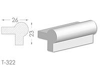 Декоративный угловой молдинг, плинтус, фриз, угловая тяга с гладким профилем из гипса т-322