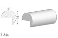 Декоративный угловой молдинг, плинтус, фриз, угловая тяга с гладким профилем из гипса т-346