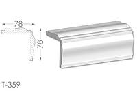 Декоративный угловой молдинг, плинтус, фриз, угловая тяга с гладким профилем из гипса т-359