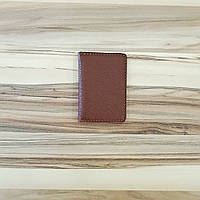 Обкладинка на паспорт ID з натуральної шкіри коричневий