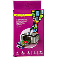 Фотопапір глянцевий 10х15 см., 200 г/м2, 100 аркушів. BuroMax