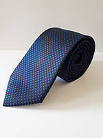 Краватка класичний темно-синій у блакитний квадрат