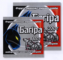 Багіра, зернова принада, 200 г (бромадіолон, 0,005%) - Укравіт